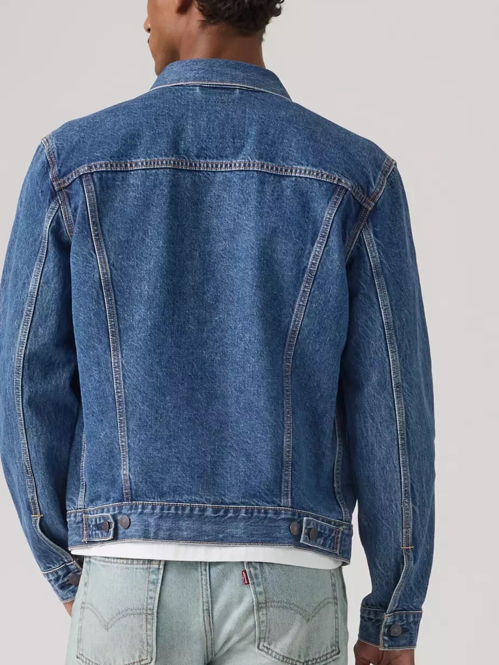 Levi's Blue Denim Jacket - Classic Men's Trucker - Picture 7 of 8